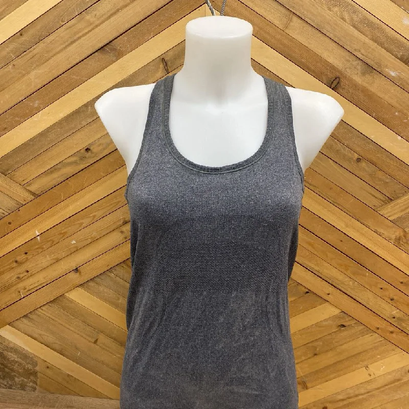 Lululemon - Women's Swiftly Tank Top: grey -women-8 glitter tank top