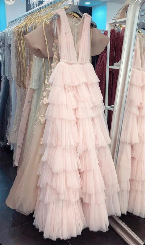 Light Pink long prom dresses party dress        cg24928 Tunics Hiking breathable