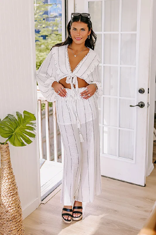 Pier Pressure Stripe Pants Trendy Velvet Pants