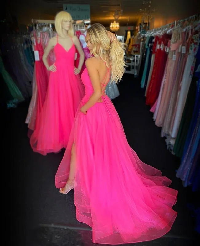 Spaghetti Straps Tulle A-Line Evening Prom Dress Pink Simple vestidos de festa longo Formal Party Dress Side Split cg12444 Turtleneck Warm Winter Spaghetti Straps Tulle A-Line Evening Prom Dress Pink Simple vestidos de festa longo Formal Party Dress Side Split cg12444 Turtleneck Warm Winter