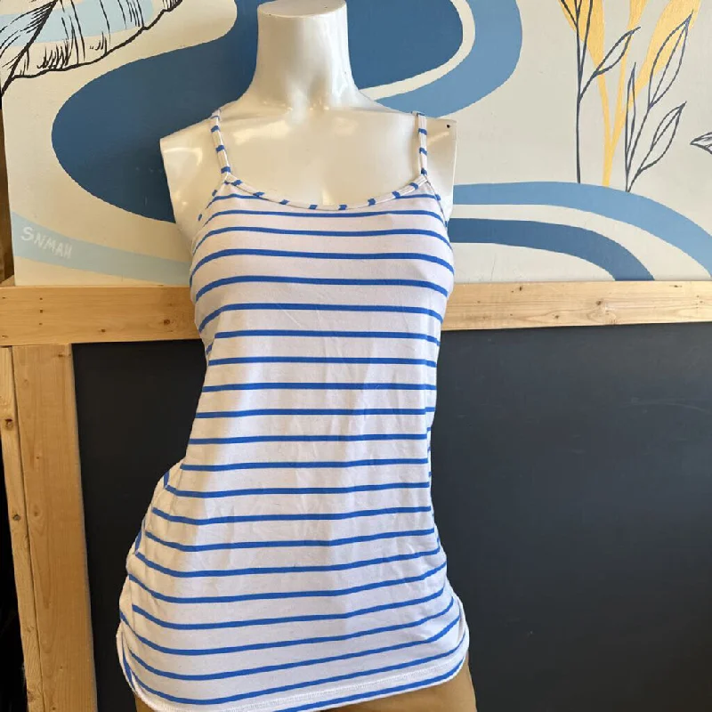 Lululemon - Women's Striped Tank Top: Blue / White-women-8 ribbed tank top