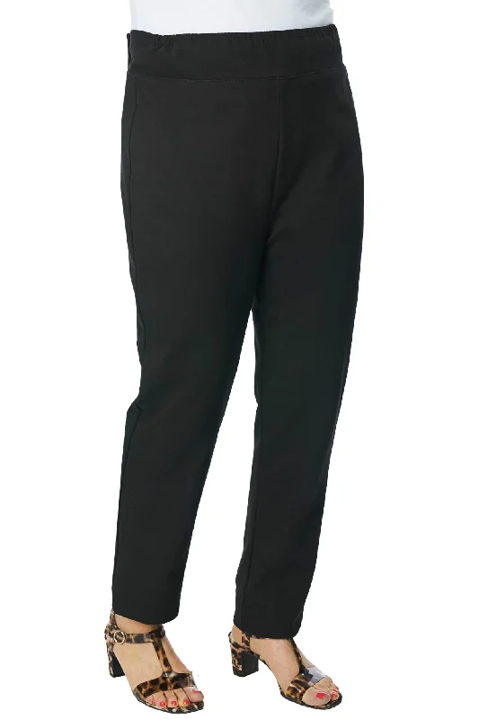 Back-Panel Adaptive Pants - Tricotti | Black Chic Checkered Pants