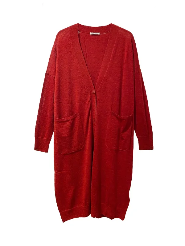 CARDIGAN LARGO PUNTO ROJO Asymmetrical,ymmetric Pencil Cardigan