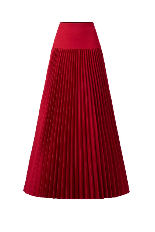 PLEATED ANKLE SKIRT low waist skirt