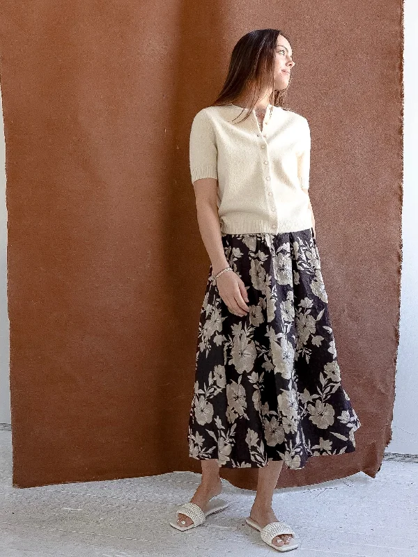 Lila Floral Midi Skirt seamless skirt comfort