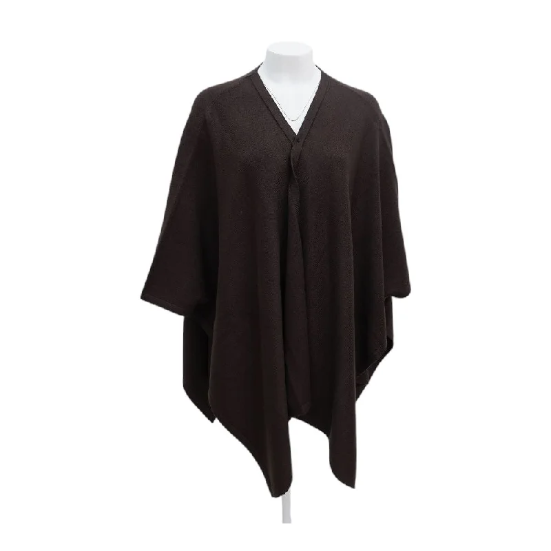 Brown Solid Cardigan Sweater Glossy Satin Silk