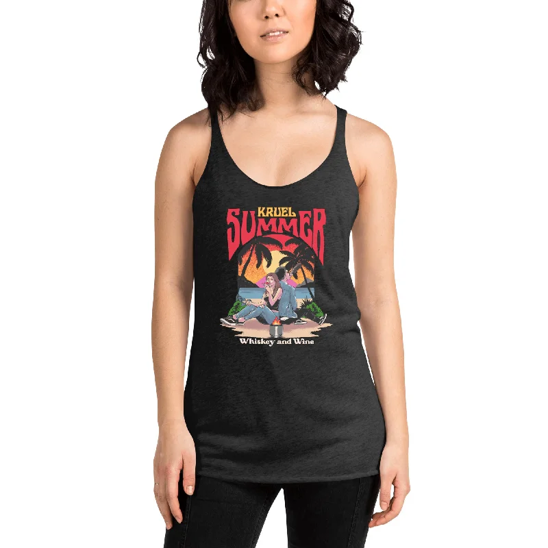 Whiskey and Wine Women's Racerback Tank adorable tank top