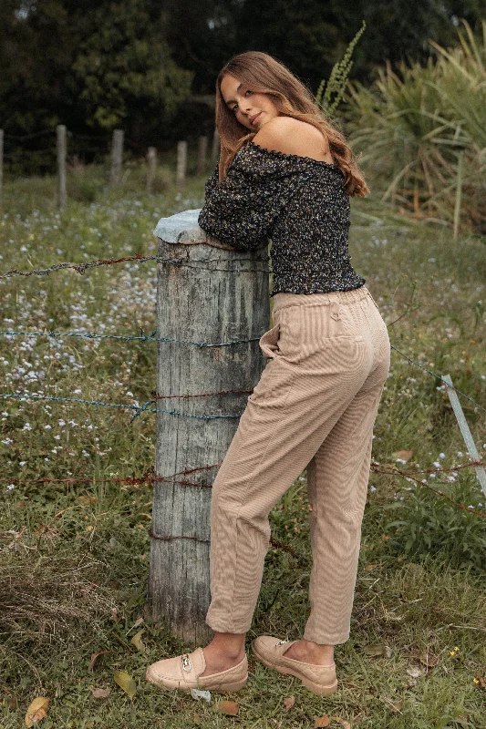 Jones Cord Pant - Brown Elegant Trouser Pants