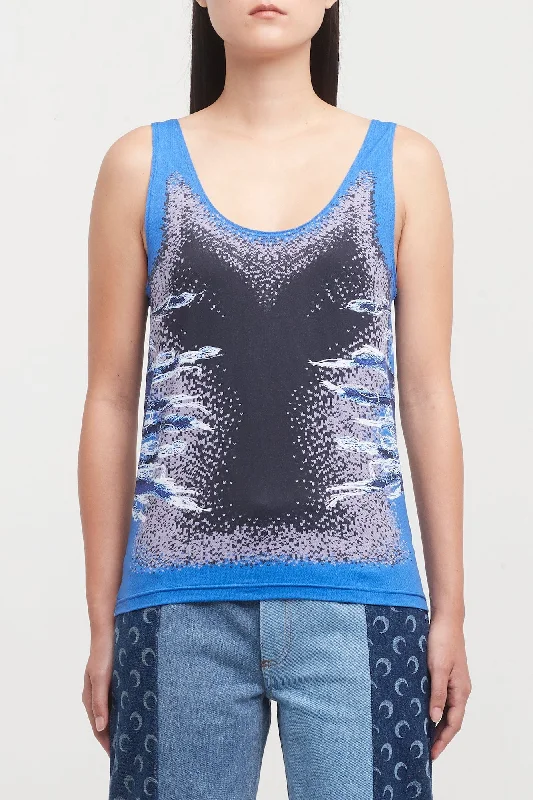 Y/Project Womens Whisker Print Tank Top v-neck tank top