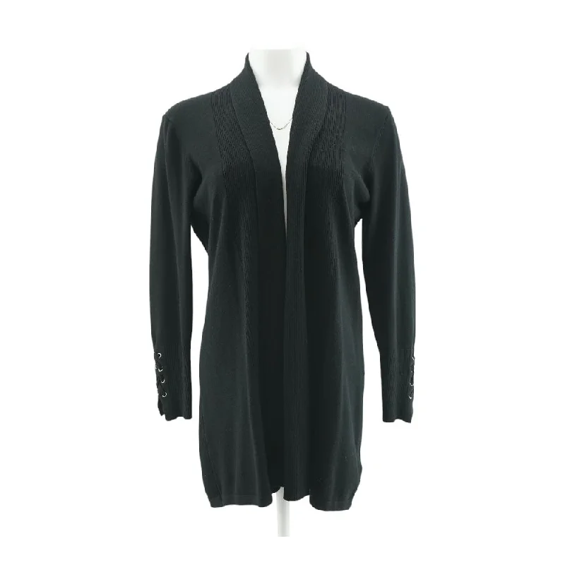 Black Solid Cardigan Sweater Hooded Cardigan Collared Cardigan Shawl Collar