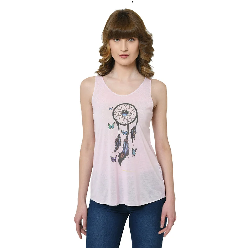 Mack Jonney Pink Tank Top For Women's trendy tank top