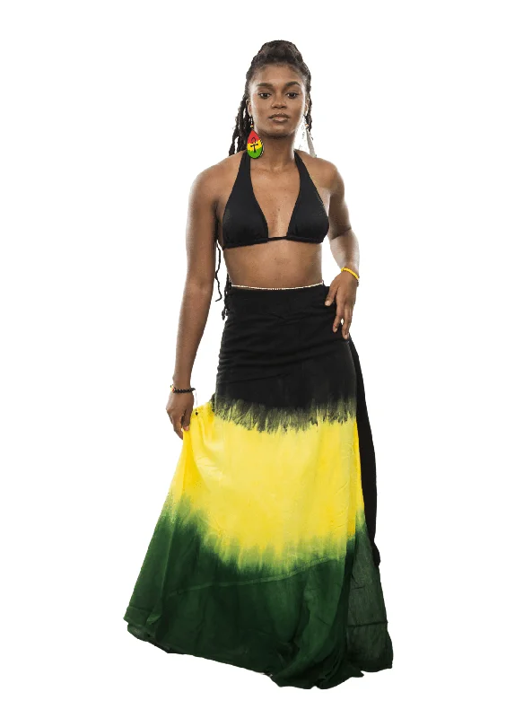 Jamaica wrap skirt patchwork skirt art
