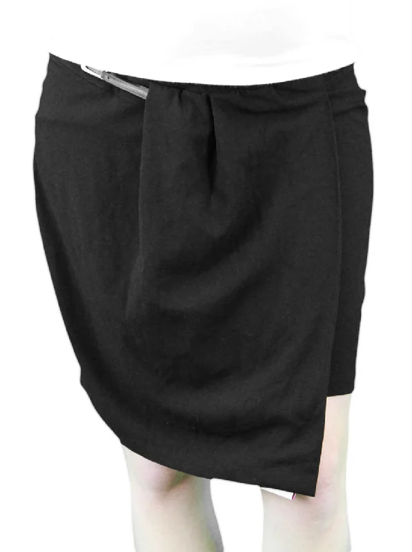 9 FASHION Maternity Nicola Black Asymmetrical Skirt Sz S $74 NWT wool skirt warm