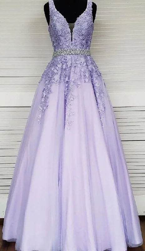 modest lace long prom dresses, ball gown graduation party dresses, pretty lace prom dresses with beading C387 Tunics Running lightweight