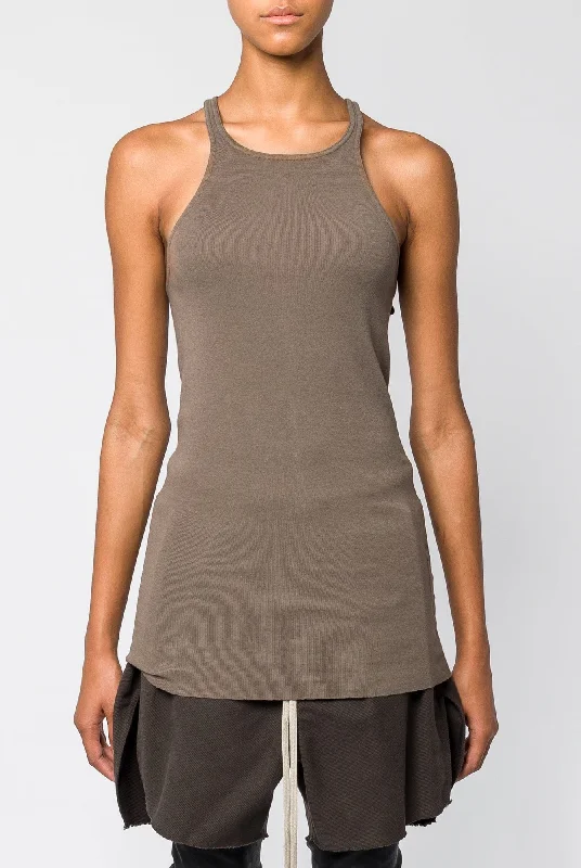 Rick Owens DRKSHDW Racer Back Tank in Dust relaxed fit tank