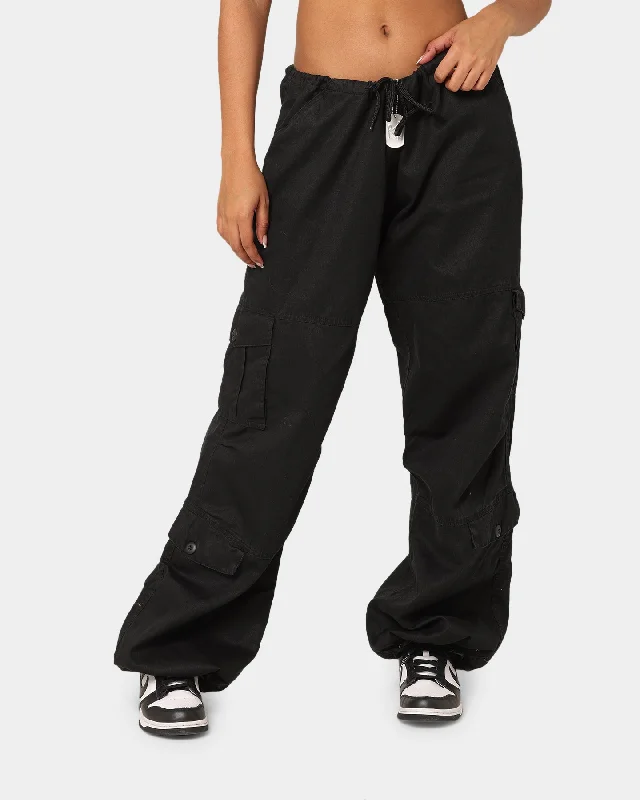 Rothco Women's Vintage Paratrooper Fatigue Cargo Pants Black Sleek Black Pants
