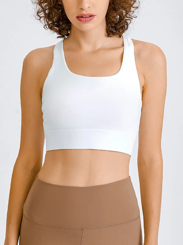 Square Neck Racerback Cropped Tank print tank top