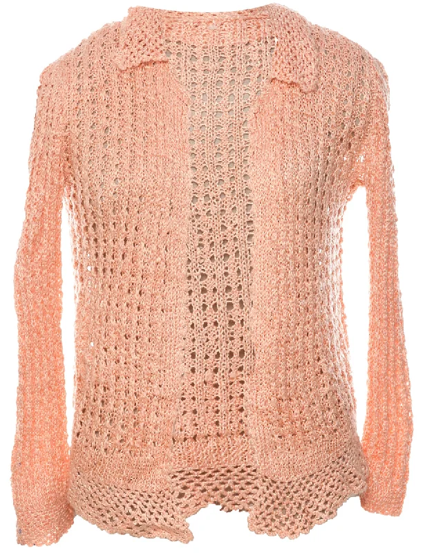 Crochet Cardigan - M Iron Safe Non-Iron Wrinkle Free
