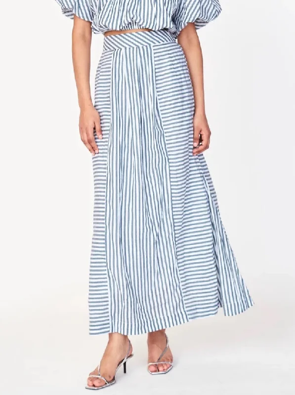 Mirth Praiano Skirt in Ocean Stripe boho skirt vibe