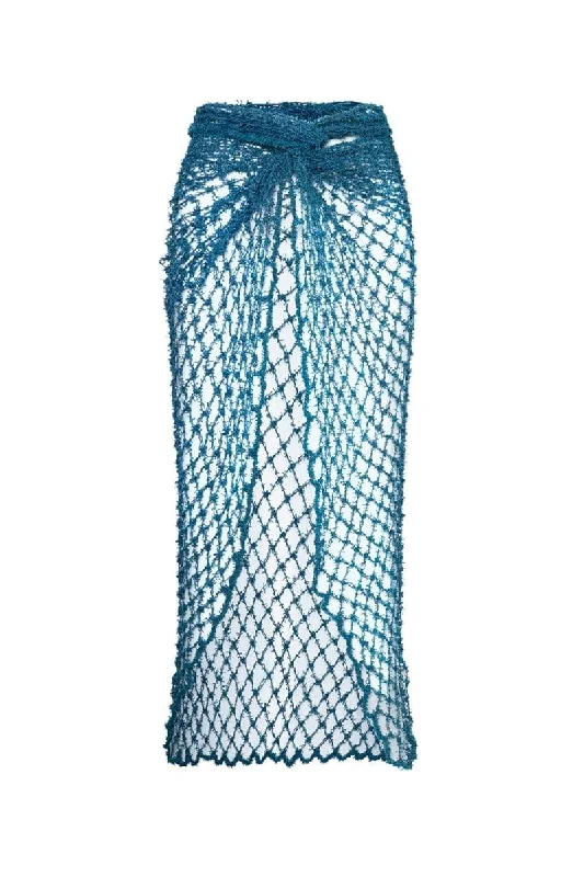 NET BEACH SKIRT leather skirt bold