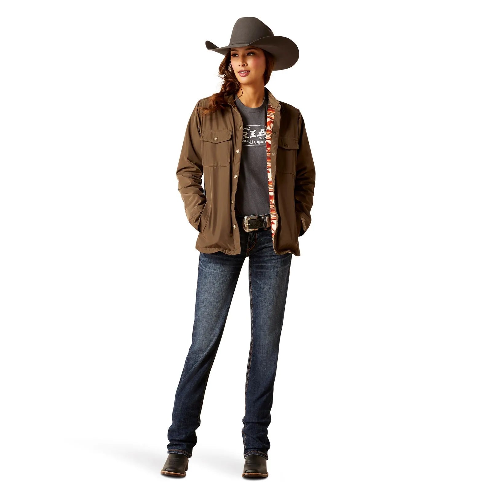Women's Ariat Dilon Shirt Jacket Chenille Jacket Brocade Jacket Lace Jacket