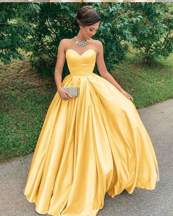 Prom Dresses Split, Yellow prom party dress  cg7094 Tunics Short Trendy