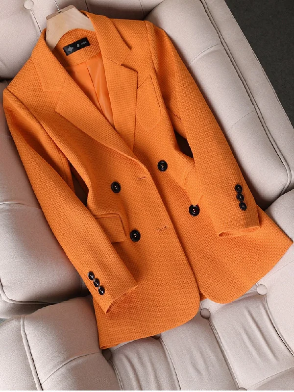 Orange Plaid Blazer
