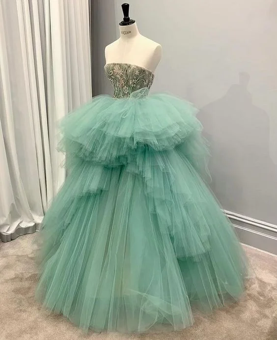 Green Prom Dresses, Evening Party Dresses    cg21232 Crew Neckline Sporty