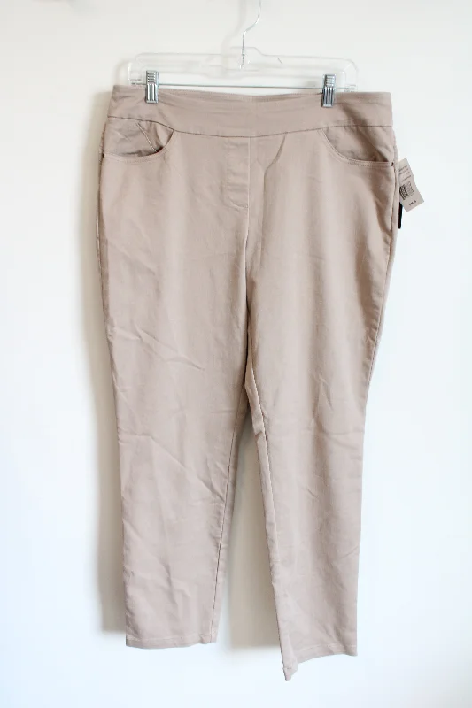 NEW Napa Valley Tan Pants | 14 Petite Comfortable Denim Leggings