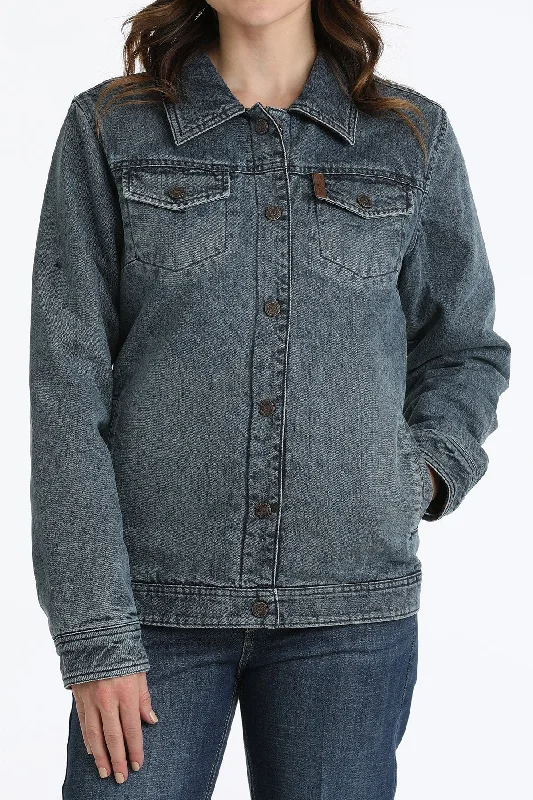 Cinch Ladies Reversible Trucker Jacket - Indigo/Brown - MAJ9906001 Mesh Jacket Canvas Jacket Denim Jacket
