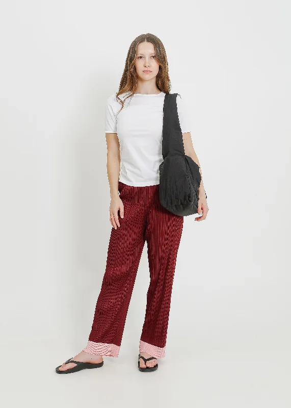 ROMEO PLEAT PANT / SANGRIA Trendy Printed Pants