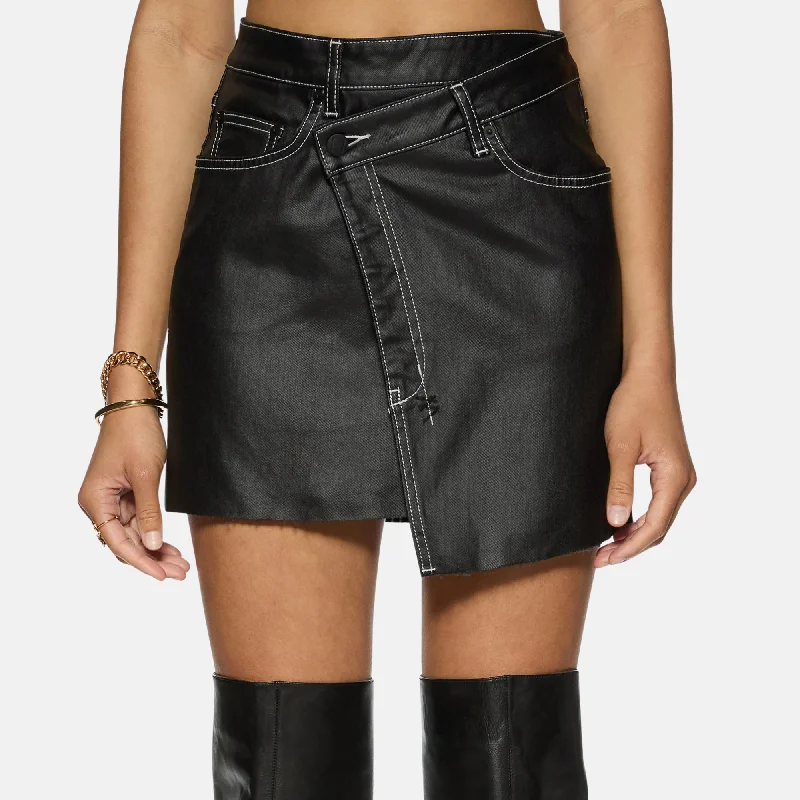 Ksubi Women's Rap Skirt Slicker denim skirt fashionable