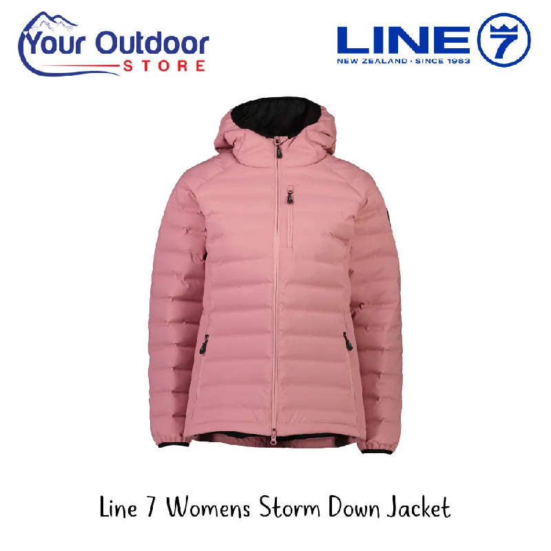 Line 7 Womens Storm Down Jacket Embroidered Jacket Appliqued Jacket Beaded Jacket