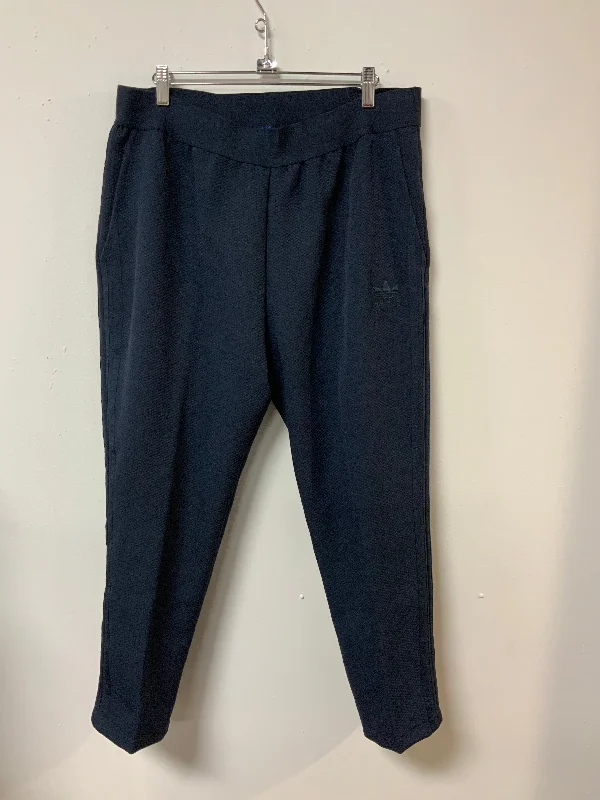 Adidas (L) Blue Elastic Pant NWT Formal Wide-Leg Pants