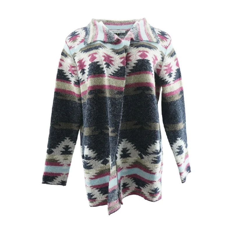 Multi Misc Cardigan Sweater Denim Fabric Leather Fabric Suede Fabric