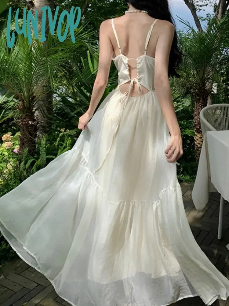 Lunivop Fashion Elegant Casual Women Summer Dress Spaghetti Strap Vintage A-Line Solid Chic Party Dresses Female Clothes Long Robe Tunics Velvet soft Lunivop Fashion Elegant Casual Women Summer Dress Spaghetti Strap Vintage A-Line Solid Chic Party Dresses Female Clothes Long Robe Tunics Velvet soft