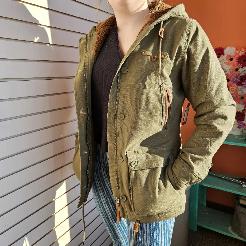 Women's Kimes Awa Army Green Jacket Fitted Jacket Loose Jacket Oversized Jacket