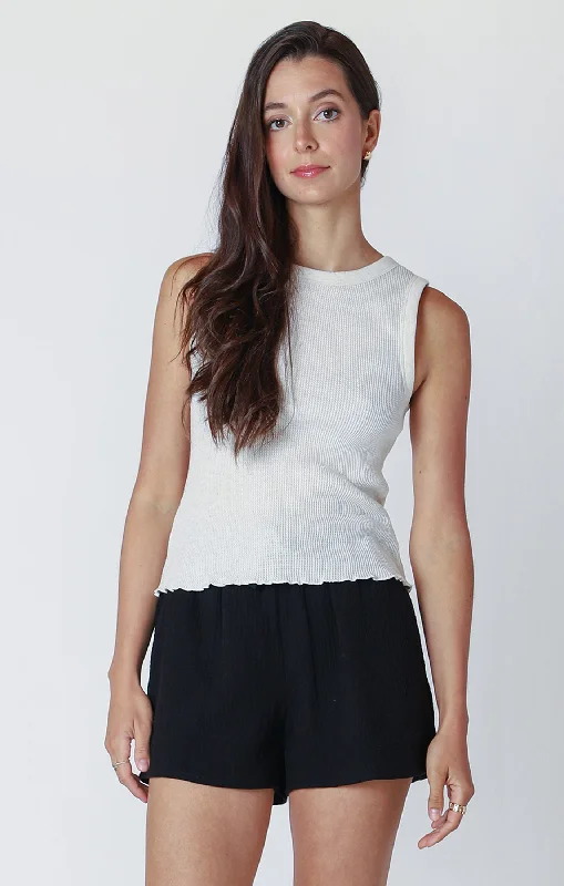 Waffle Knit Tank strapless tank top