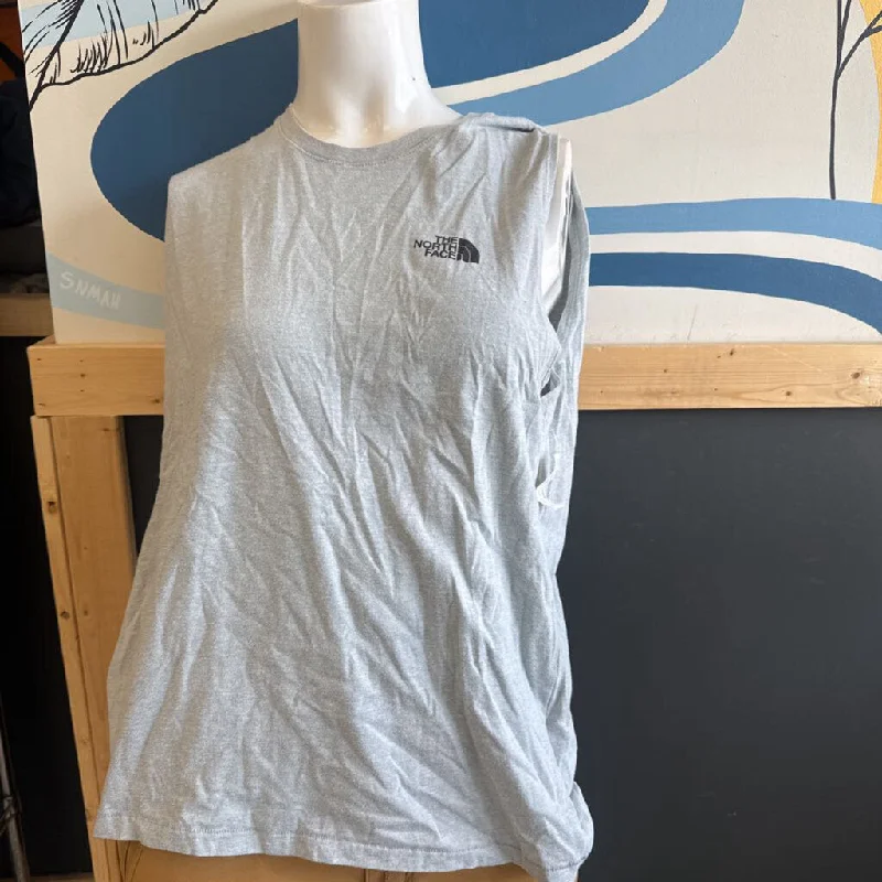 The North Face - Women's Tank Top: Grey/Black-women-LG metallic tank top