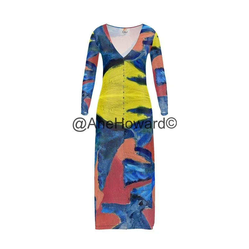 Long Cardigan Dress The Flock Collared Crew Neck Turtle Neck
