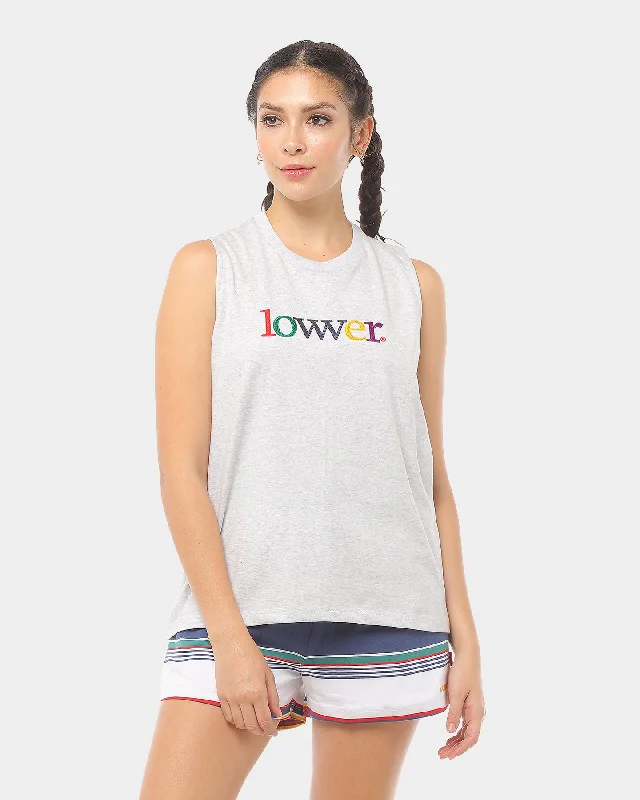 Lower Women's Parker Applebox Tank Silver Marle stylish tank top