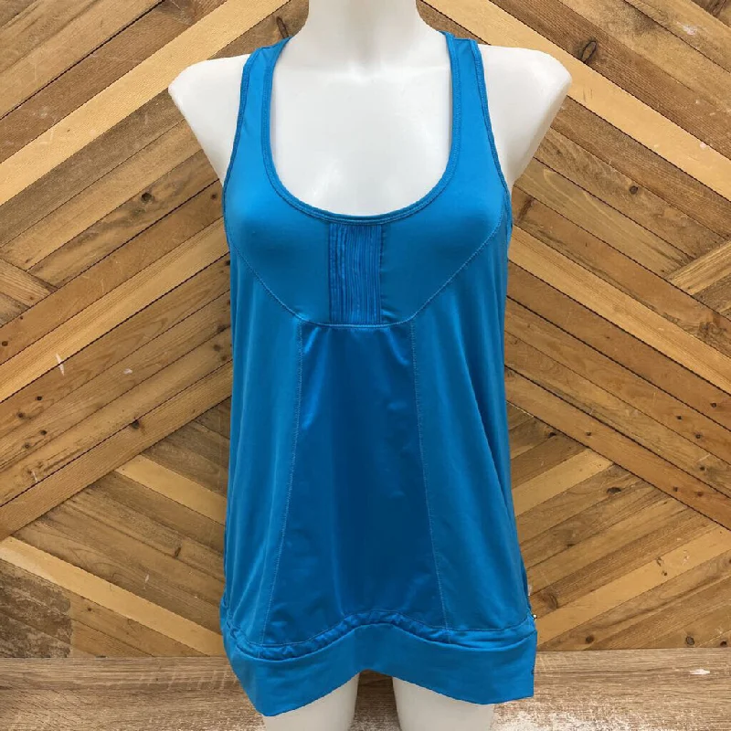 Adidas - Women's Tank Top - MSRP $30: Blue-women- print tank top