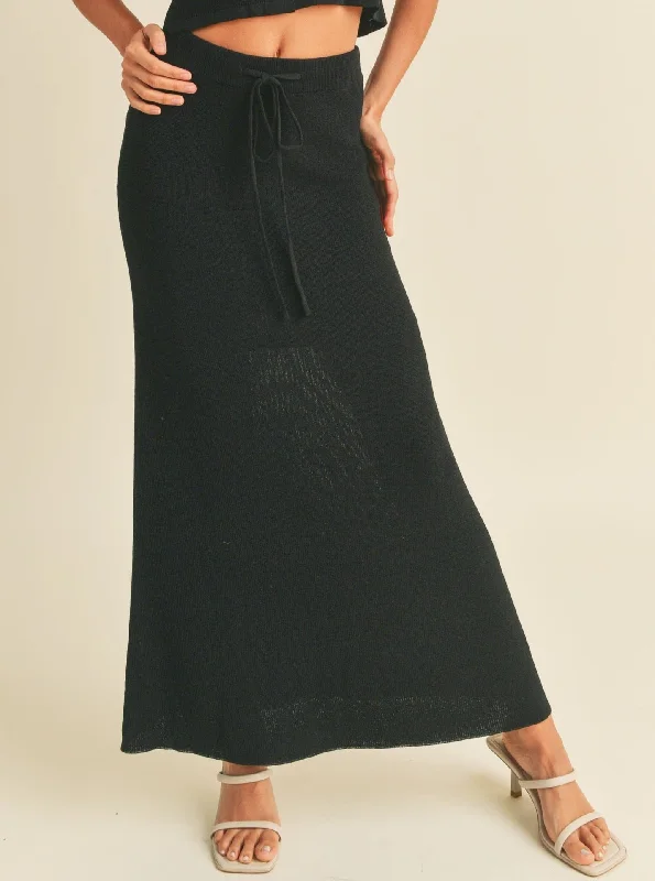 Midnight Maxi Skirt satin skirt smooth