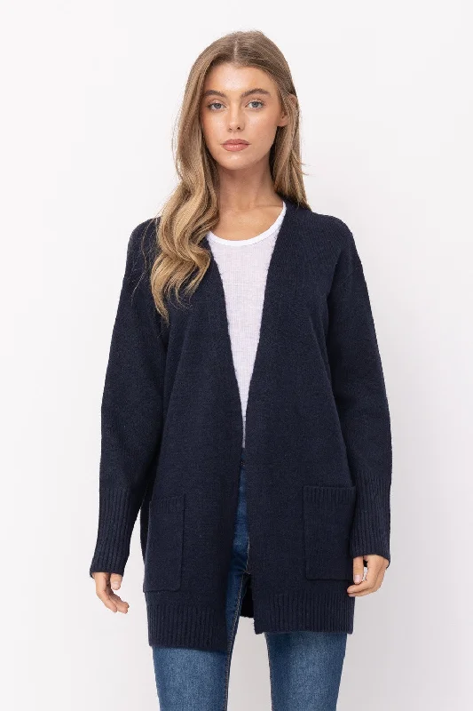 Long Road Ahead Navy Long Sleeve Cardigan (Size XL) Hooded Cardigan Collared Cardigan Shawl Collar Long Road Ahead Navy Long Sleeve Cardigan (Size XL) Hooded Cardigan Collared Cardigan Shawl Collar