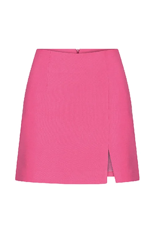 VANCE BUBBLEGUM PINK MINI SKIRT velvet skirt luxurious
