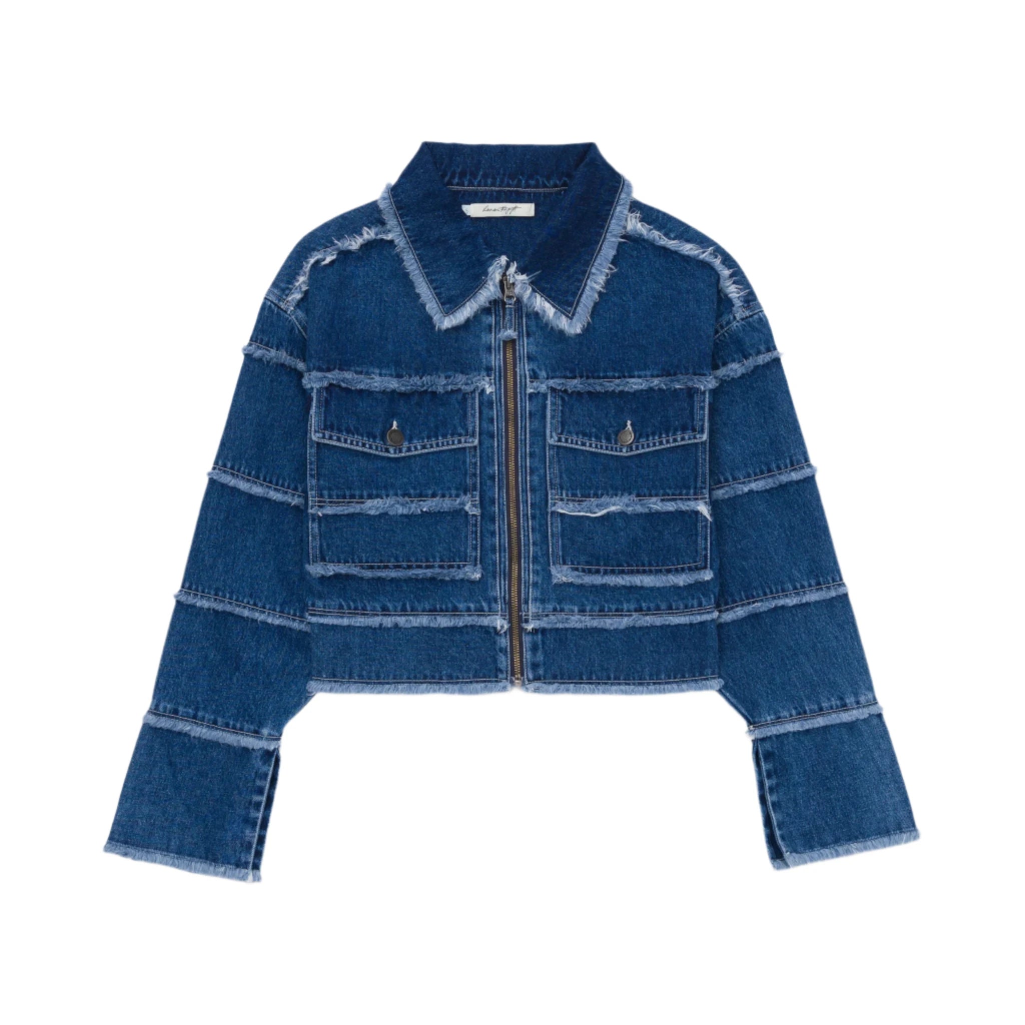 Womens Honor The Gift Panel Denim Jacket 'Blue' Quilted Jacket Puffer Jacket Insulated Jacket