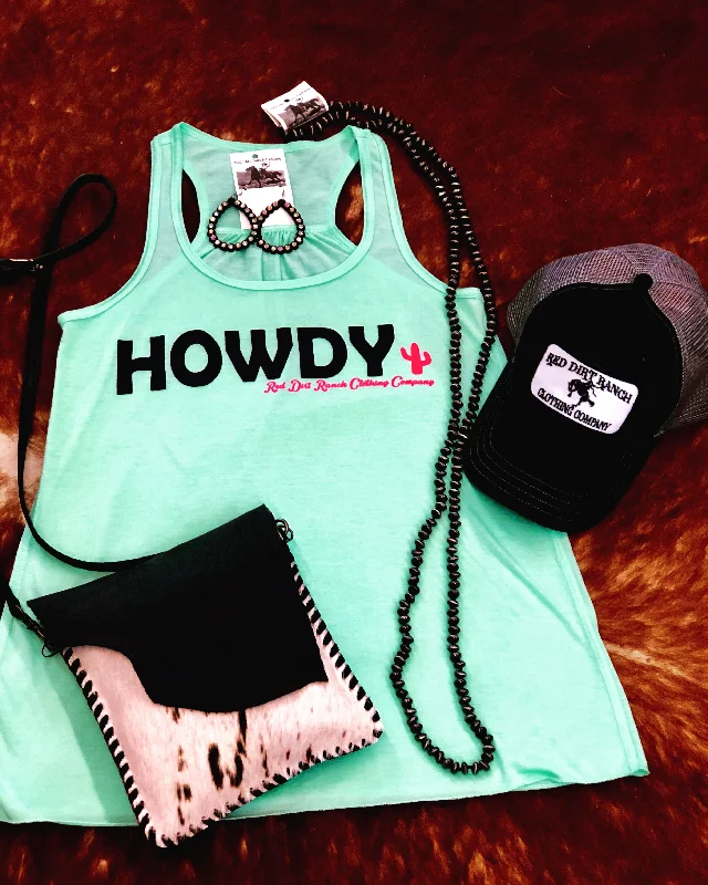RDR Howdy Flowy Tank Mint lightweight tank top