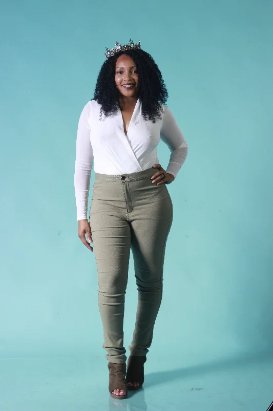 Denise Skinny Fit Pants Classic Straight Pants
