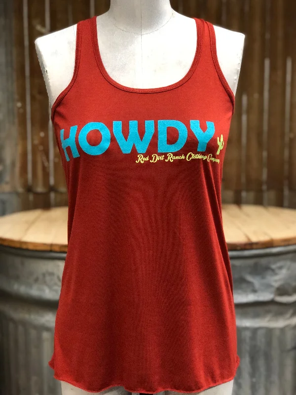 RDR HOWDY Flowy Tank Brick breathable tank top