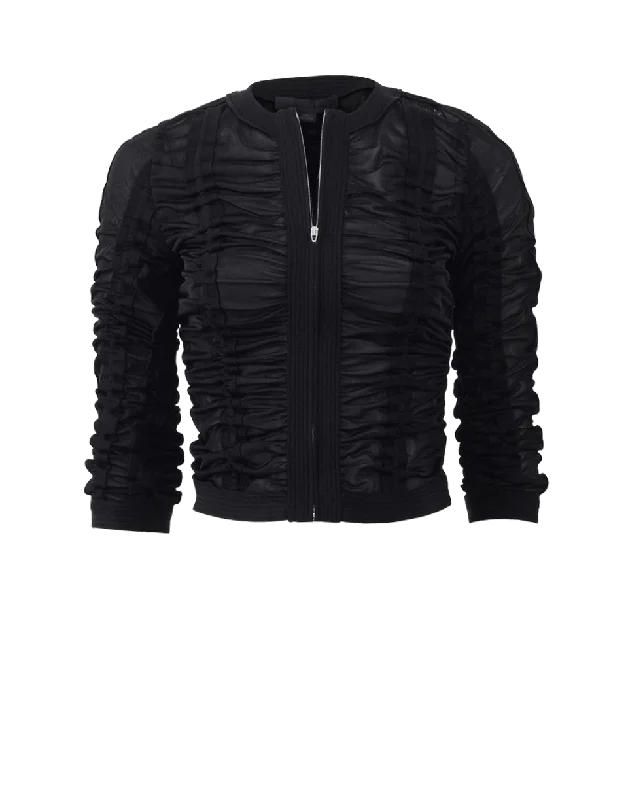 Ruched Jacket Herringbone Jacket Checkered Jacket Solid Jacket
